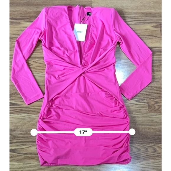 Nookie mini bodycon Envy Neon Pink Mini Dress size XL - Picture 7 of 14